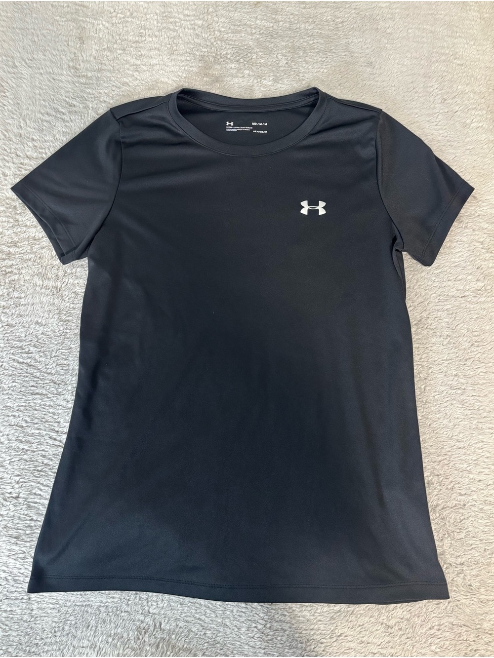 Under Armour Men's Black Short Sleeve Athletic Shirt Size Médium